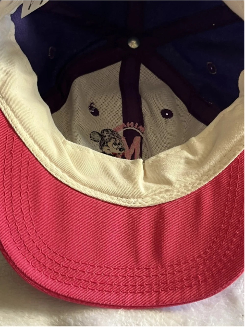 Vintage Minnie Mouse Youth Snapback Baseball Cap Goofy's Hat Co Made in USA Pink